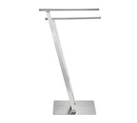 WENKO Porte-Serviettes Lirio, Porte-Serviettes disposé isolément, Porte-vêtements, en Acier INOX, 20 x 76,5 x 40 cm, Mat