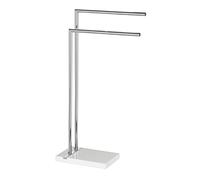 Wenko Porte-serviettes et portemanteau sur pied Noble 20487100 Blanc-argenté