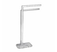 Wenko Porte-serviettes sur pied Onyx – marbre, acier chromé, 48×81,5×19,5 cm