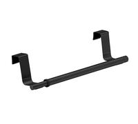 WENKO Porte-serviettes pour portes, support à serviettes extensible pour cuisine et salle de bain, à suspendre au tiroir & à la porte d'armoire, sans perçage, acier inoxydable, 22-35 x 6 x 7 cm, noir