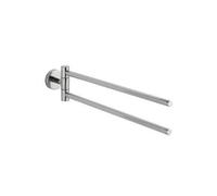 Wenko Porte-serviettes Bosio 2 bras Inox brillant 5,5x9x43 cm, visserie incluse