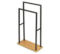 WENKO Porte-serviettes sur pied Porte-serviettes de bain Barre indépendante BAMBUSA Salle de bains WC