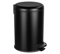 WENKO Poubelle 20L Poubelle à pédale Leman Cuisine Noir Abaissement automatique