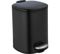 WENKO Poubelle 5L Poubelle à pédale Cosmétique Soft Close Alassio Black