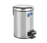 Wenko Poubelle salle de bain à pédale Leman Easy Close 3 L acier inox satiné
