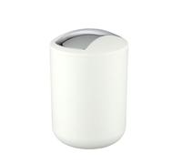 WENKO Poubelle Salle de Bain, Mini Poubelle Salle de Bain 2L, 14x21x14 cm, Blanc