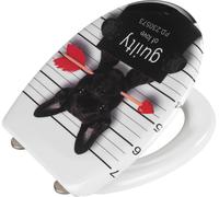 WENKO Premium SIÈGE WC Guilty DOG Abaissement automatique Lunettes Couvercle WC Chiens