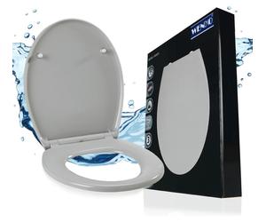 WENKO Premium SIÈGE WC SAMOS Abaissement automatique Lunettes Couvercle WC Fix-Clip