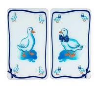 WENKO Protection plaque de cuisson couvre plaque de cuisson en verre ""Oies"" Lot de 2 verre trempé 30x52 cm multicolore