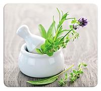 WENKO Protection plaques Cuisson Fond de hotte Jardin Fines Herbes | Couvre Plaque, Planche découper, Extension Plan Travail, Protection | 4 Pieds | 50x56cm |Verre trempé Multicolore