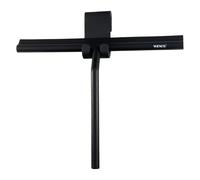 WENKO Raclette de Salle de Bain Mola XXL | Raclette à Surface Extra Large pour cabines de Douche | Miroirs et carrelages | INOX enrobé de Silicone | Crochet pour parois de Douche | 32x30x4,5cm | Noir