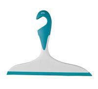 WENKO Raclette pour Salle de Bains Loano Bleu Clair - pour la Baignoire et la Douche, Plastique (TPR), 23 x 17 x 2.5 cm, Bleu Clair