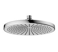 WENKO Regenduschkopf Ultimate Shower, Kopfbrause Ø 25 cm mit Softrain-Funktion, 284 Düsen für sanftes und intensives Wasser, mit ½“ Universalanschluss, für Durchlauferhitzer geeignet, Chrom/Weiß