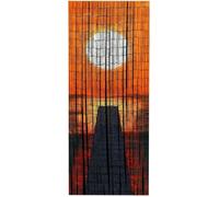 WENKO Rideau bambou, rideau de porte, ""coucher de soleil"", rideau mouche, Bambou, 90x200 cm, Multicolore