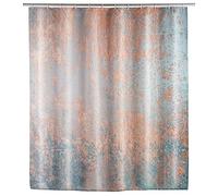 Rideau de douche textile WENKO Rideau de baignoire 180x200 cm avec anneaux AGATE Douche
