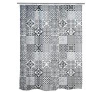 WENKO Rideau de Douche Portugal - Lavable, avec 12 Anneaux pour Rideau de Douche, Polyester, 180 x 200 cm, Multicolore