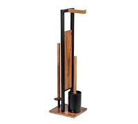 Garniture de WC sur pied Rivalta Acaciamaus de WENKO en métal, brun 18 x 70 x 23 cm