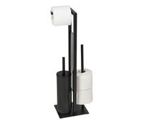 Wenko Rivalta porte-papier toilette avec brosse wc noir 25400100