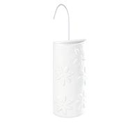 WENKO Saturateur avec motif Fleurs - Humidificateur de locaux avec décoration florale pour le radiateur, Céramique, 9 x 19.5 x 4 cm, Blanc