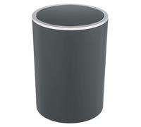 WENKO Seau à couvercle basculant Poubelle Poubelle de salle de bain 5L Anthracite