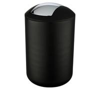 WENKO Seau à pédale Poubelle Poubelle à papier Seau à cosmétique BRASIL Noir