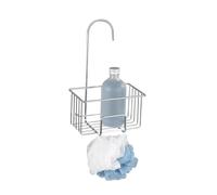 WENKO Serviteur de douche, acier inoxydable | panier de douche suspendu, inoxydable, accessoires chromés, tablette 18 x 28,5 x 13 cm, brillant, Mod Milito
