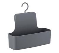 WENKO Serviteur de douche Barcelona anthracite - Tablette de rangement de douche, panier mural, absolument incassable, Plastique (TPE), 26 x 24 x 9 cm, Anthracite