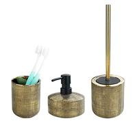 WENKO Set Accessoire Salle de Bain, Rivara, Lot de 3