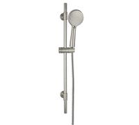 WENKO Set de Douche Young, Barre de Douche 66 cm en Acier Inoxydable brossé, Pomme de Douche avec 3 Fonctions, Flexible de Douche 150 cm, Convient pour Chauffe-Eau instantané, raccord Universel ½