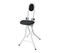 WENKO Siège de repassage et appui-fesses, blanc avec coussin dorsal