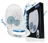 WENKO Siège de WC Abattant de WC Abattant de WC à fermeture automatique Siège de WC Astera