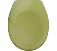 WENKO Siège de WC Bergamo Vert mousse Acier inoxydable Toilettes Lunettes de WC Salle de bains WC visiteurs