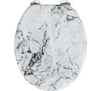 WENKO SIÈGE WC ONYX optique marbre Couvercle WC Lunettes MDF Salle de bains WC visiteurs