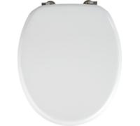 WENKO SIÈGE WC VALENCIA Couvercle WC Lunettes blanc Salle de bains WC invités MDF moderne