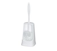 WENKO Brosse WC Simple - Porte-brosse WC, Plastique, 12.5 x 40 x 12.5 cm, Blanc