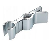 WENKO Support Pommeau de Douche Métal Chromé Support Douchette Universelle sans Outils Barre Ø 19-25 mm Argent 11x2,7x3 cm