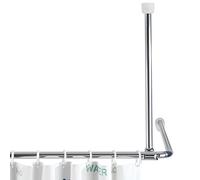 WENKO Support pour Barre de Douche - Longueur 57 cm, Chrome, Aluminium, 57 cm, Chromé