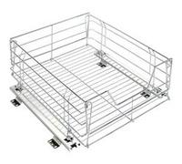 WENKO Maximex Tiroir Coulissant Cuisine pour Placard Maxi | Aménagement intérieur Placard sur roulettes | Espace Rangement supplémentaire | Acier | 50x23x50 cm | Chromé