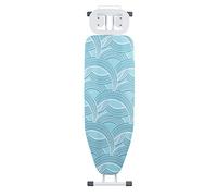 WENKO Table à Repasser Advance | Idéale pour Le Repassage à la Vapeur | Réglable en Hauteur sur Plusieurs échelons de 73-90 cm | Métal Blanc | Grande Surface de Repassage 120 x 42 cm | Bleu