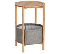 Wenko - Table d'appoint Bahari avec panier, en bambou - Gris - Bahari Gris G