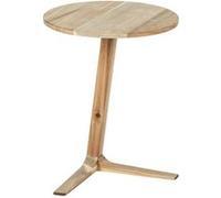 Table d'appoint ronde Acina en bois d'Acacia Beige