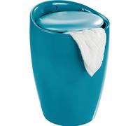 WENKO Tabouret CANDY Tabouret de salle de bain 20 L Trieur de linge Collecteur Siège Rangement