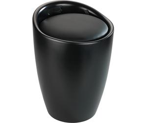 WENKO Tabouret de salle de bain CANDY Panier à linge 20 L Sac collecteur Boîte WC Siège trieur