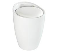 WENKO Tabouret de salle de bain CANDY Panier à linge 20 L Sac collecteur Siège Trieur Boîte WC