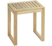 Wenko - Tabouret de salle de bain en bois Norway - H. 46 cm - Marron noix - NORWAY Marron G