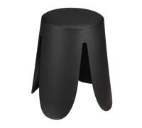 WENKO Tabouret Design Moderne COSIMO | Assise Rembourrée | 3en1: Siège, Table d'appoint ou Panier | Salon, Salle de Bain | Noir