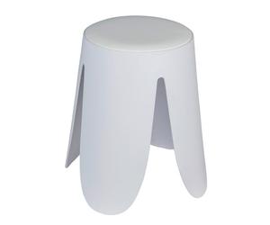 WENKO Tabouret Design Moderne COSIMO | Assise Rembourrée | 3en1: Siège, Table d'appoint ou Panier | Salon, Salle de Bain | Blanc