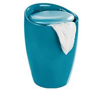 WENKO Tabouret CANDY Tabouret de salle de bain 20 L Trieur de linge Collecteur Siège Rangement