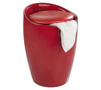 WENKO Tabouret de salle de bain Siège 20 L Espace de rangement Collecteur de linge Trieur Rangement CANDY