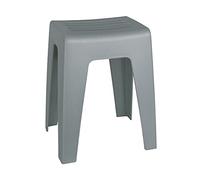 Wenko Tabouret de bain Kumba siège plastique pour douche Gris 38 x 47 x 32 cm